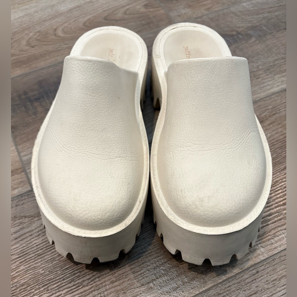 Jeffrey Campbell Cream Platform Mules - Picture 4 of 7